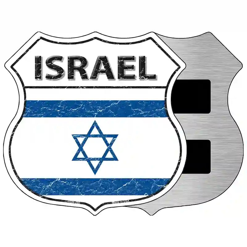 Israel Flag Highway Shield Metal Sign 5" (HSM)