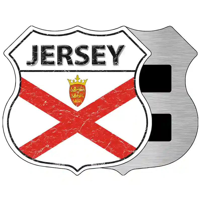 Jersey Flag Highway Shield Metal Sign 5" (HSM)