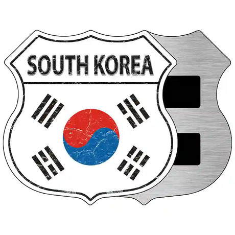 South Korea Flag Highway Shield Metal Sign 5" (HSM)