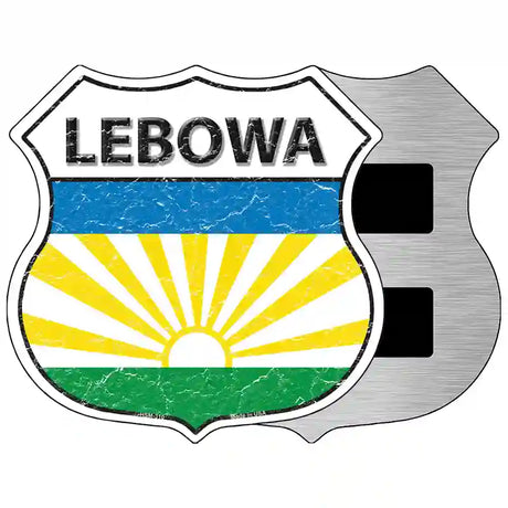 Lebowa Flag Highway Shield Metal Sign 5" (HSM)