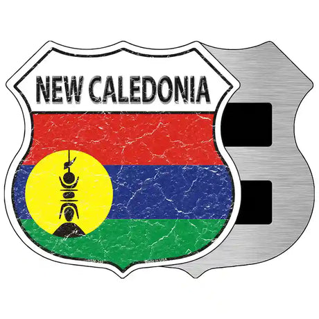 New Caledonia Flag Highway Shield Metal Sign 5" (HSM)