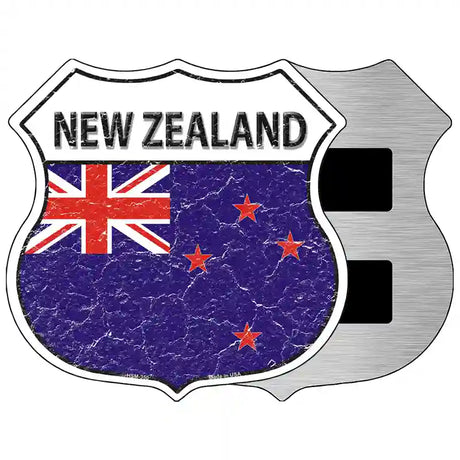 New Zealand Flag Highway Shield Metal Sign 5" (HSM)