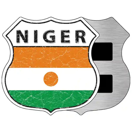 Niger Flag Highway Shield Metal Sign 5" (HSM)