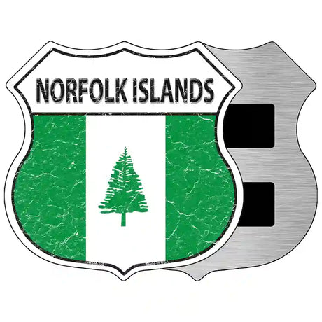 Norfolk Islands Flag Highway Shield Metal Sign 5" (HSM)