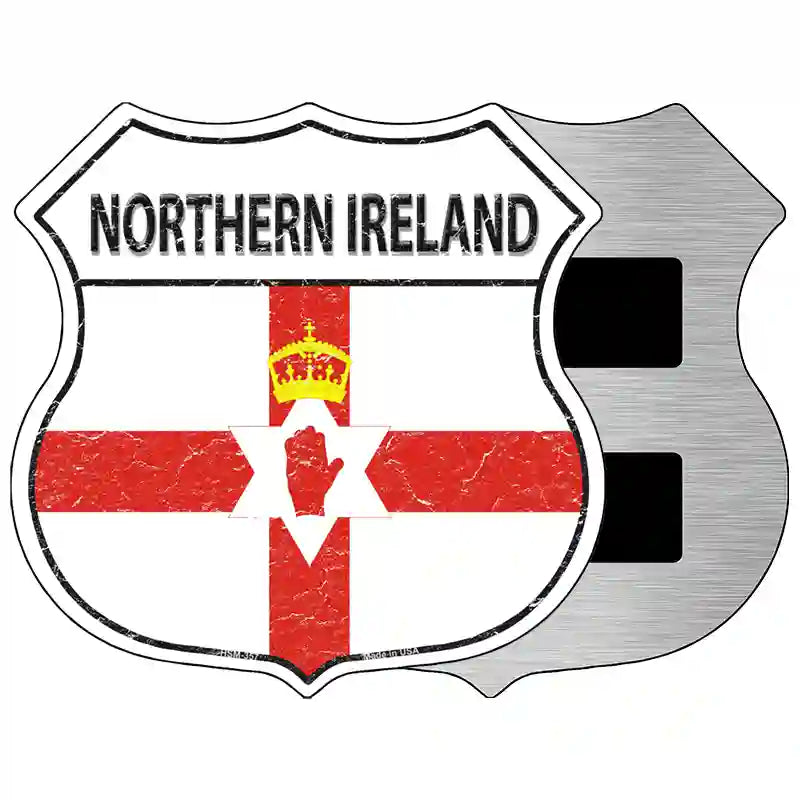 Northern Ireland Flag Highway Shield Metal Sign 5" (HSM)