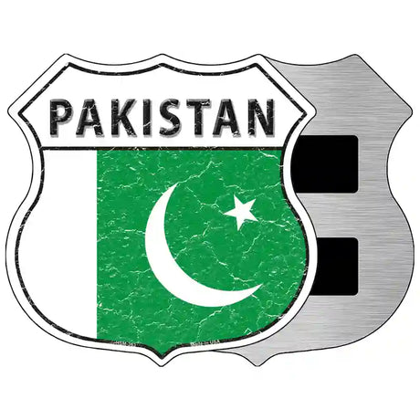 Pakistan Flag Highway Shield Metal Sign 5" (HSM)