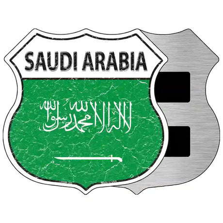 Saudi Arabia Flag Highway Shield Metal Sign 5" (HSM)