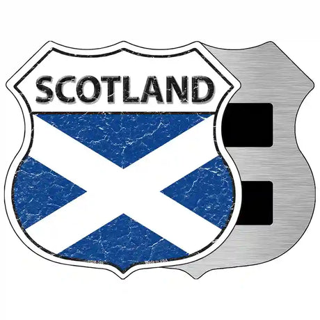 Scotland Flag Highway Shield Metal Sign 5" (HSM)