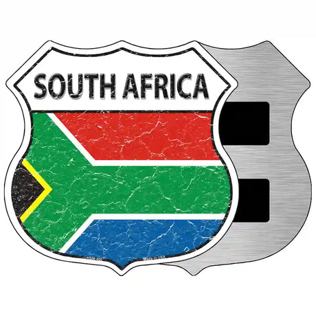 South Africa Flag Highway Shield Metal Sign 5" (HSM)