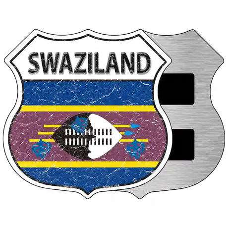 Swaziland Flag Highway Shield Metal Sign 5" (HSM)