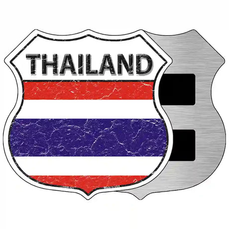 Thailand Flag Highway Shield Metal Sign 5" (HSM)