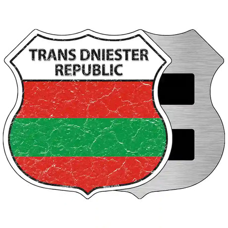 Trans Dniester Republic Flag Highway Shield Metal Sign 5" (HSM)