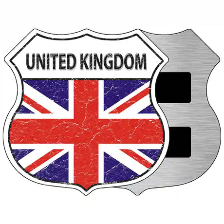 United Kingdom Flag Highway Shield Metal Sign 5" (HSM)