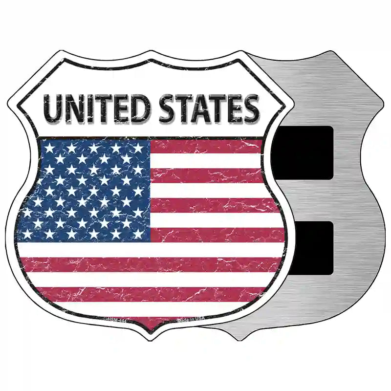 United States Flag Highway Shield Metal Sign 5" (HSM)