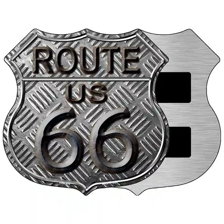 Route 66 Stamped Metal Novelty Highway Shield Sign 5" (HSM)