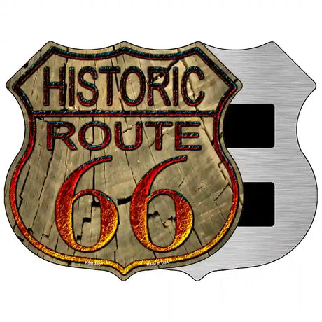 Historic Route 66 Wood Metal Novelty Highway Shield Sign 5" (HSM)