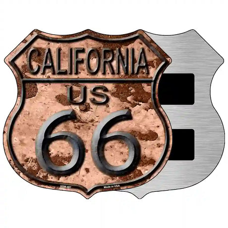 California Route 66 Rusty Metal Novelty Highway Shield Sign 5" (HSM)