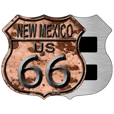 New Mexico Route 66 Rusty Metal Novelty Highway Shield Sign 5" (HSM)