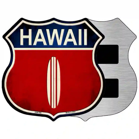 Hawaii Hibiscus Novelty Metal Highway Shield Sign 5" (HSM)