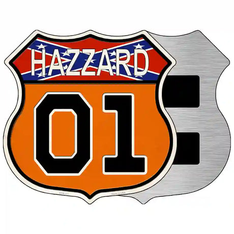 Rebel Hazzard 01 Novelty Metal Highway Shield Sign 5" (HSM)