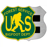 Bigfoot Dept Forest Service Novelty Metal Highway Shield Sign 5" (HSM)