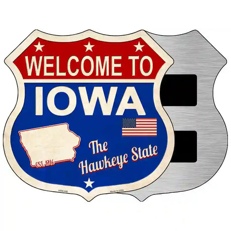 Iowa Established Novelty Metal Highway Shield Sign 5" (HSM)