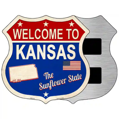 Kansas Established Novelty Metal Highway Shield Sign 5" (HSM)