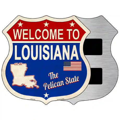 Louisiana Established Novelty Metal Highway Shield Sign 5" (HSM)