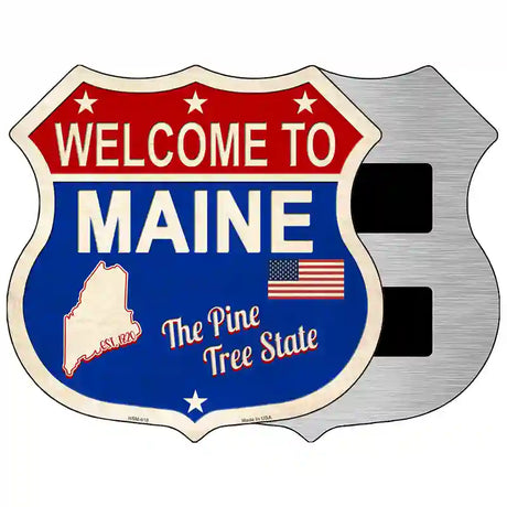 Maine Established Novelty Metal Highway Shield Sign 5" (HSM)