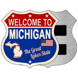 Michigan Established Novelty Metal Highway Shield Sign 5" (HSM)