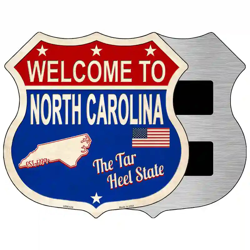 North Carolina Established Novelty Metal Highway Shield Sign 5" (HSM)