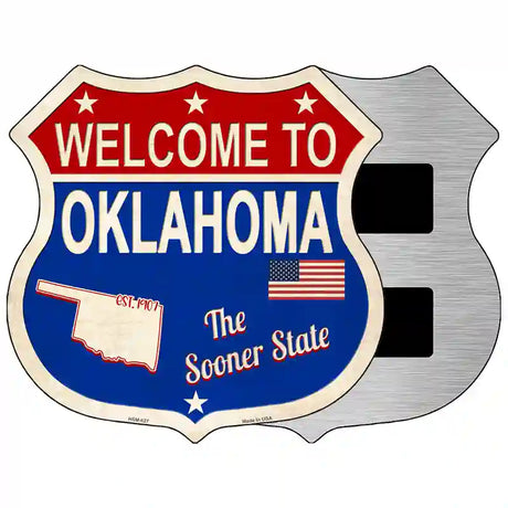 Oklahoma Established Novelty Metal Highway Shield Sign 5" (HSM)