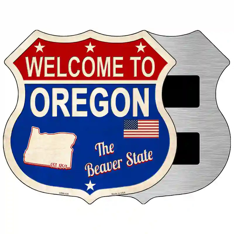 Oregon Established Novelty Metal Highway Shield Sign 5" (HSM)