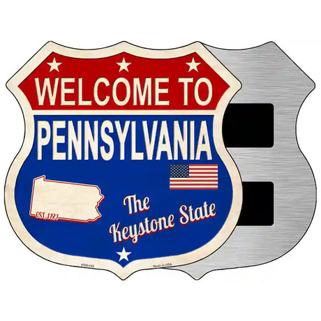 Pennsylvania Established Novelty Metal Highway Shield Sign 5" (HSM)