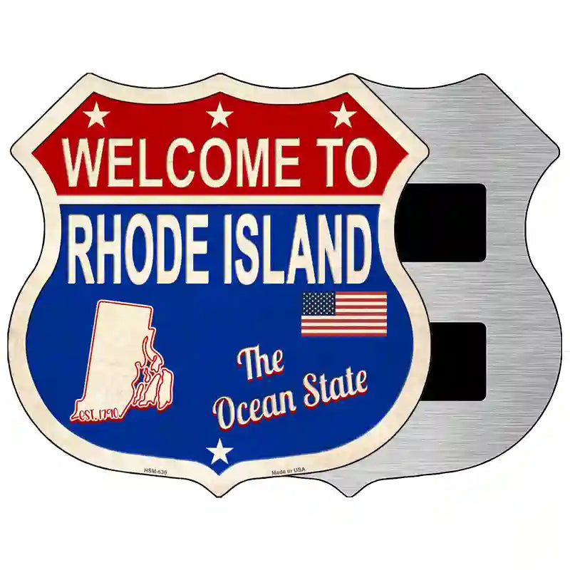 Rhode Island Established Novelty Metal Highway Shield Sign 5" (HSM)