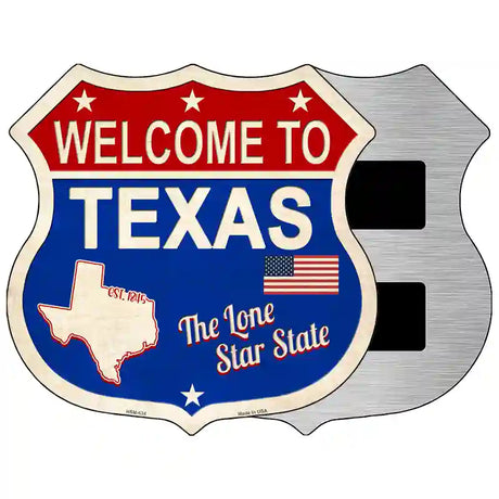 Texas Established Novelty Metal Highway Shield Sign 5" (HSM)