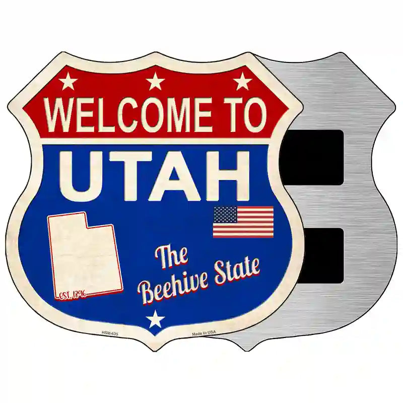 Utah Established Novelty Metal Highway Shield Sign 5" (HSM)