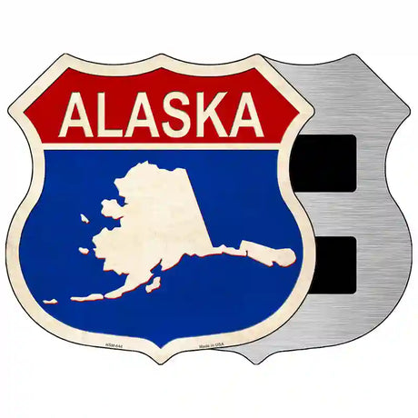 Alaska Silhouette Novelty Metal Highway Shield Sign 5" (HSM)