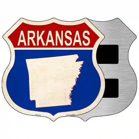 Arkansas Silhouette Novelty Metal Highway Shield Sign 5" (HSM)