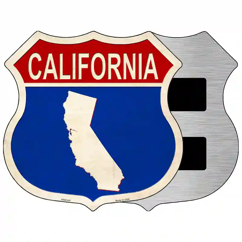 California Silhouette Novelty Metal Highway Shield Sign 5" (HSM)