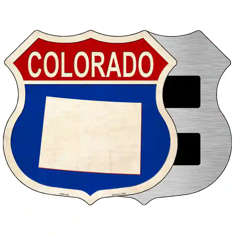 Colorado Silhouette Novelty Metal Highway Shield Sign 5" (HSM)