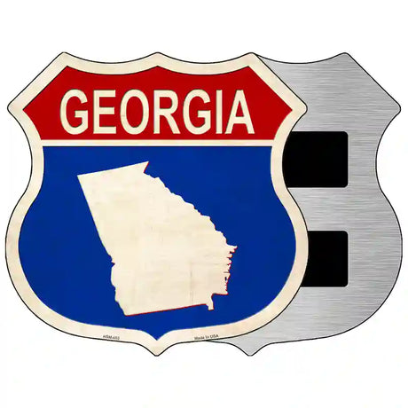 Georgia Silhouette Novelty Metal Highway Shield Sign 5" (HSM)