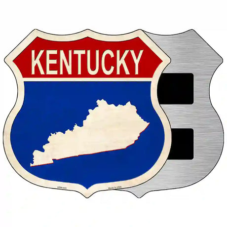 Kentucky Silhouette Novelty Metal Highway Shield Sign 5" (HSM)