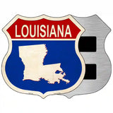 Louisiana Silhouette Novelty Metal Highway Shield Sign 5" (HSM)