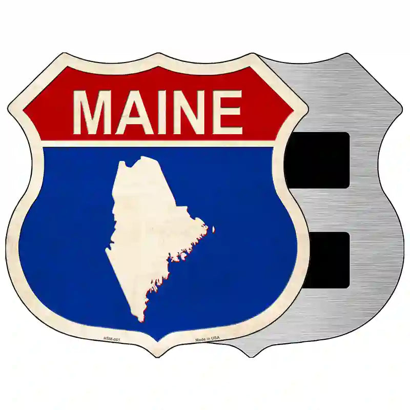 Maine Silhouette Novelty Metal Highway Shield Sign 5" (HSM)