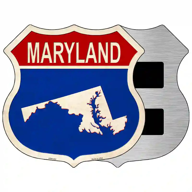 Maryland Silhouette Novelty Metal Highway Shield Sign 5" (HSM)