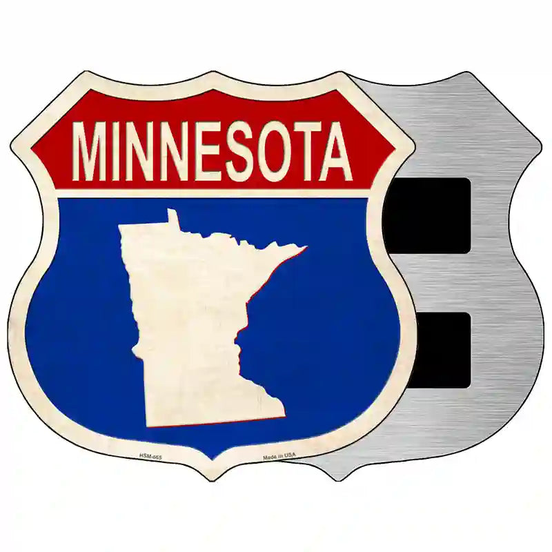 Minnesota Silhouette Novelty Metal Highway Shield Sign 5" (HSM)