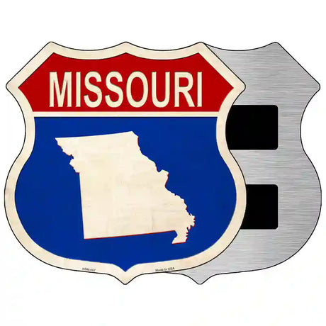 Missouri Silhouette Novelty Metal Highway Shield Sign 5" (HSM)