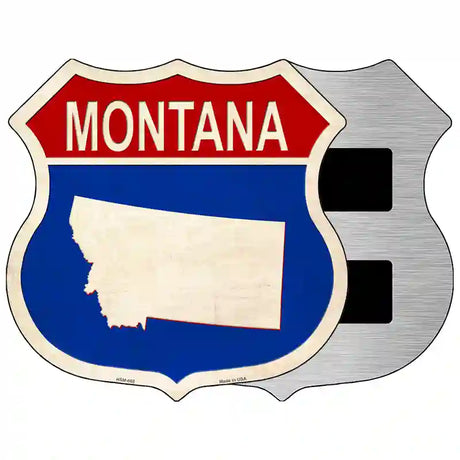 Montana Silhouette Novelty Metal Highway Shield Sign 5" (HSM)