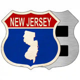 New Jersey Silhouette Novelty Metal Highway Shield Sign 5" (HSM)